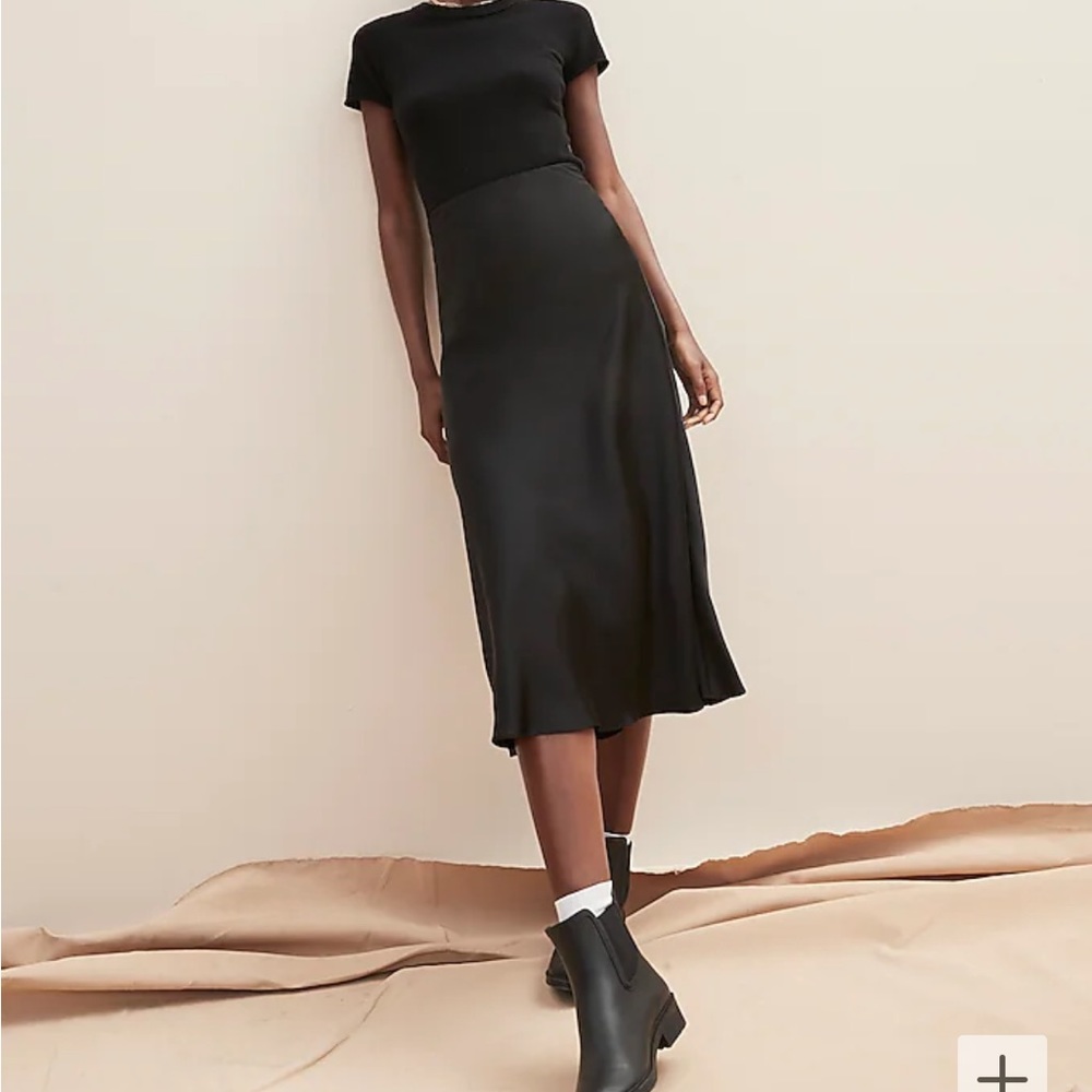 J. Crew Silky Gwenyth MIDI Slip Skirt sz S